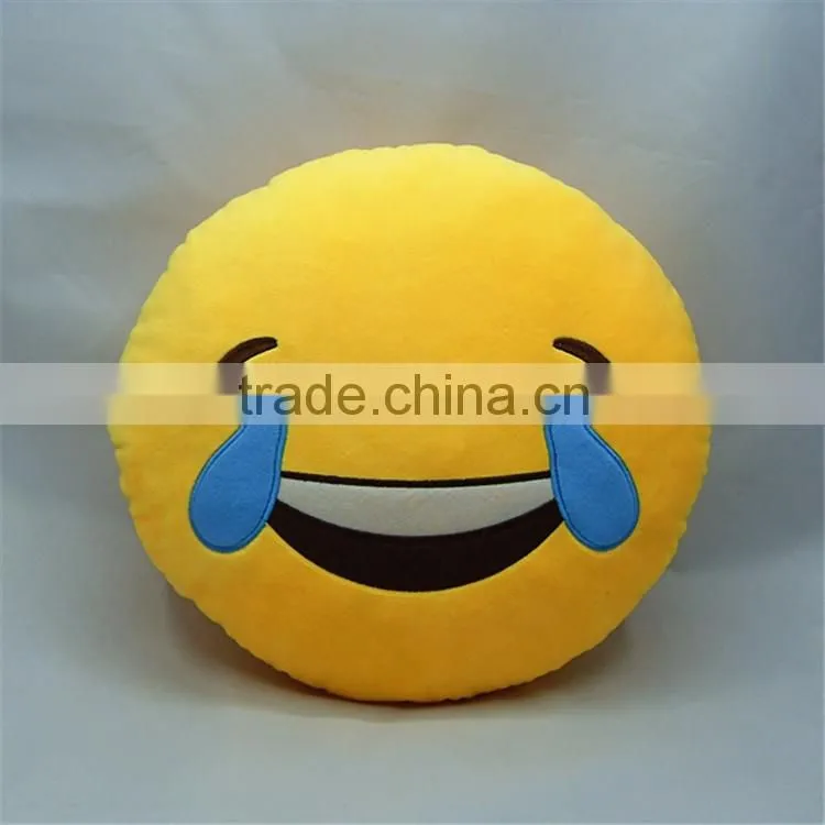 Hot selling Cute Kids Funny Stuffed Plush Tears of Joy Emoji Pillow