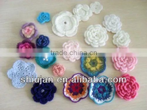 handmade crochet fruit motif for garment