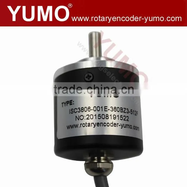 ISC3806 6mm 360ppr ABZ phase 5V 12V push pull Bottom outlet Solid shaft incremental rotary encoder elevator weight sensor