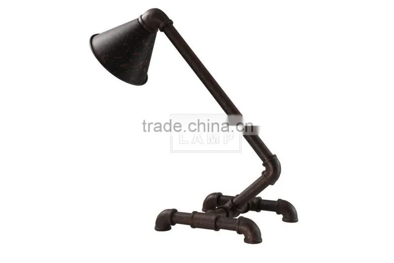 Steampunk Table Lamp Water Iron Pipe Desk Light Edison Bulb Light