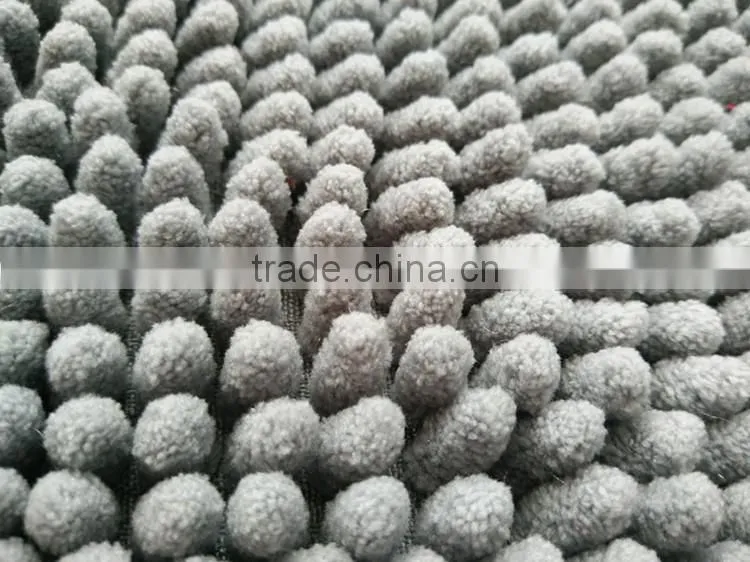 grey cheap low short pile chenille mat