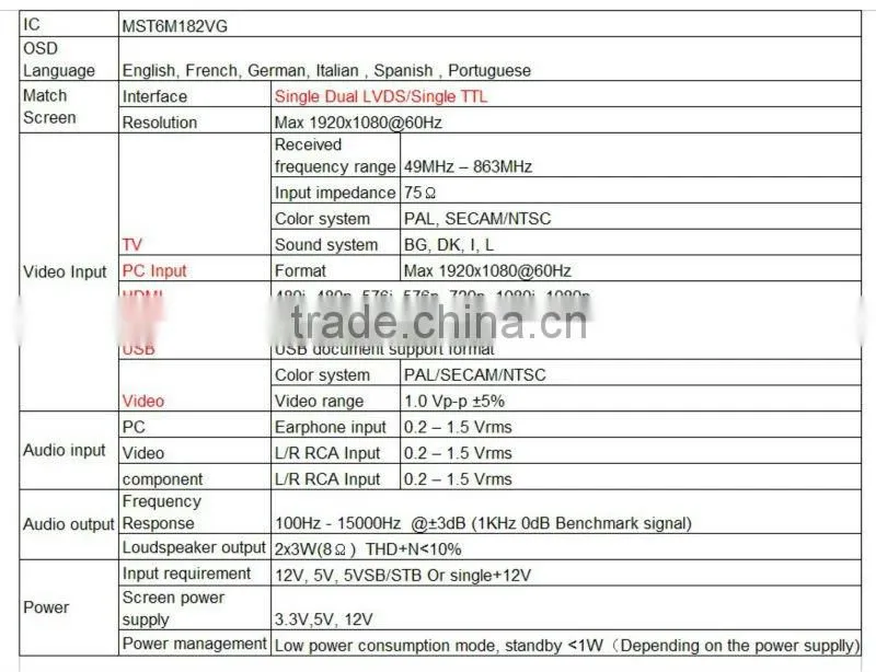3D Led Tv Board 1080p Motherboard