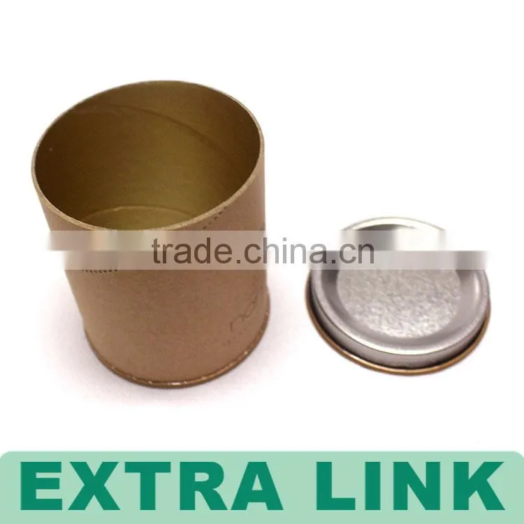 Brown kraft paper easy open Food Grade Peel off lid paper can