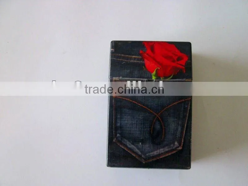 automatic open, printing plastic cigarette case ,