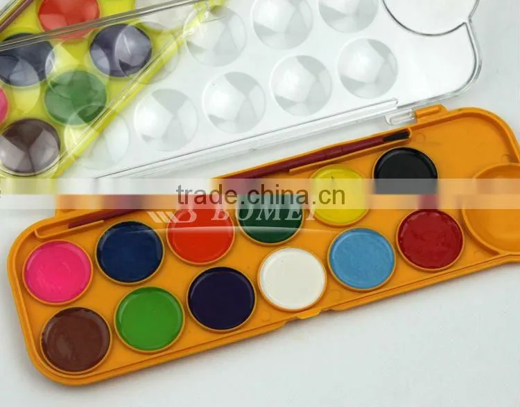 12c semi dry watercolor paint set
