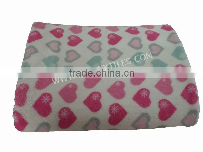 Heart Printed Coral Fleece Blanket,Super Soft Touch