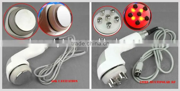 Real 5mhz rf cavitation skin care machine with 40khz cavitation and 5mhz rf handles