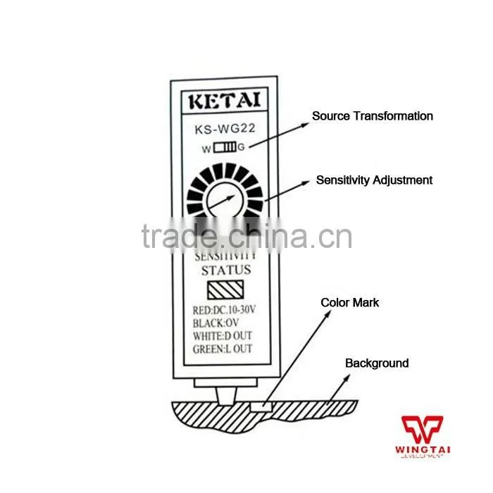 KETAI Photoelectric Sensor KS-WG22,Color Mark Sensor