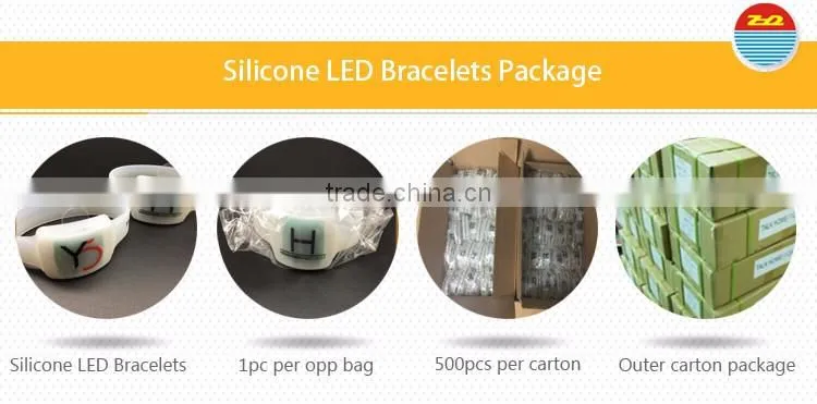 LED bracelet sound activated, led light silicon bracelet, led band