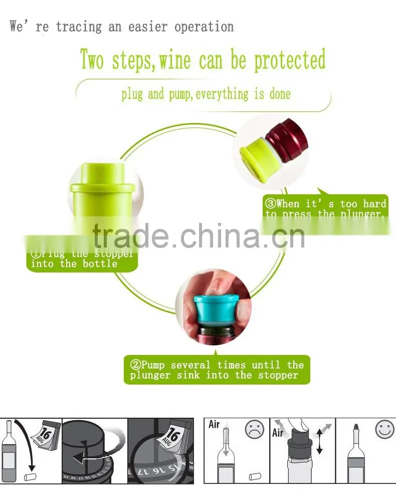 hot sale plastic christmas wine stopper, bottle stopper, vacuum wine stopper