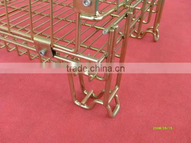 collapsible and foldable wire mesh basket