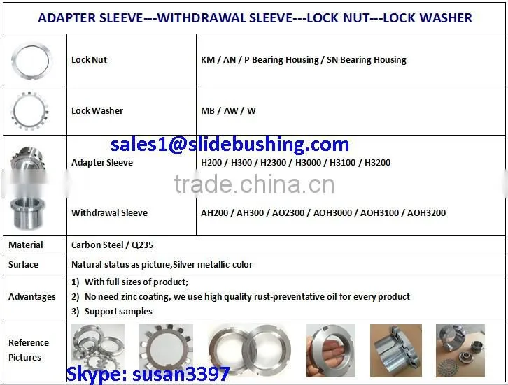sleeve lockwasher lock nut km35 km30 km25 km20 km15 km10