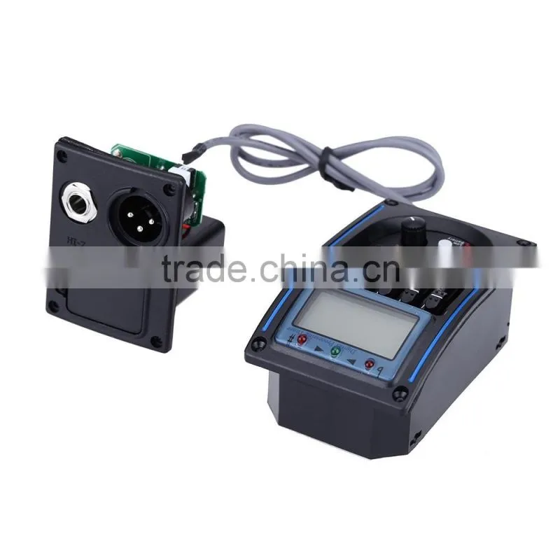 High Quality EQLC-5 5-Band EQ Equalizer System Acoustic Guitar Preamp Piezo Pickup LCD Screen Tune