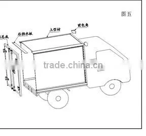 Plastic mitsubish reefer truck with low price