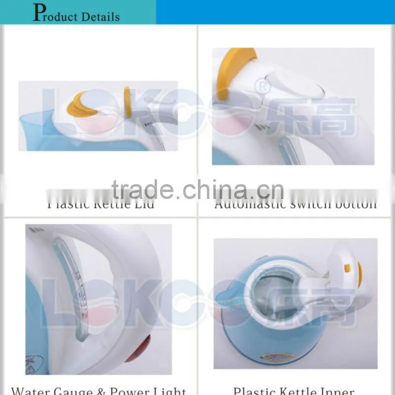 1.8L Hot Sale Plastic Electric Water Kettle with Keep Warm Fuction