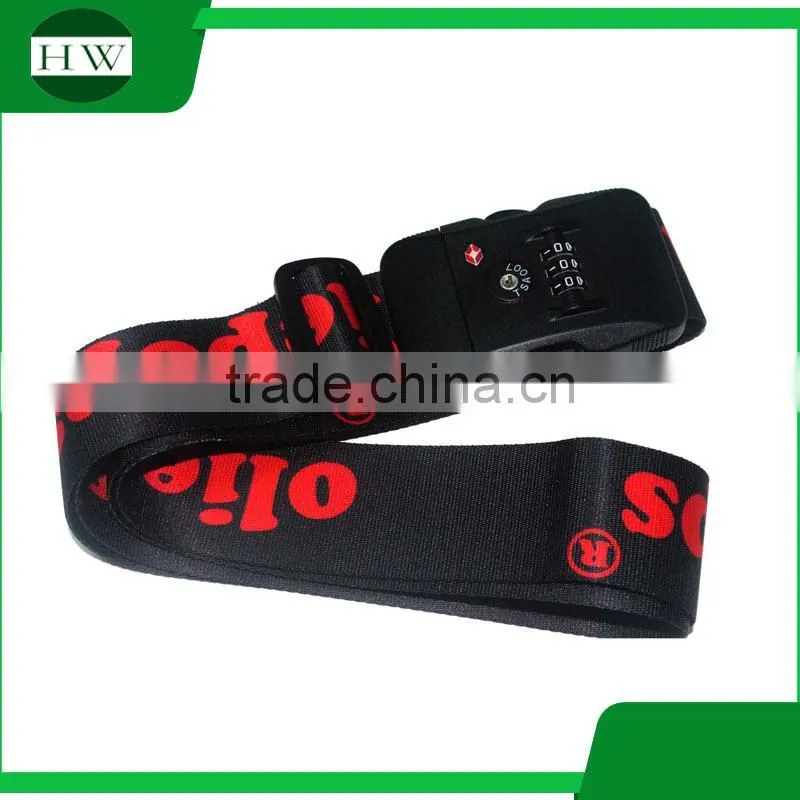 lock TSA luggage belt nylon Suitcase luggage belt nylon password lock luggage belt PP/nylon/polyester strap