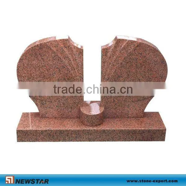 Surf white granite tombstone