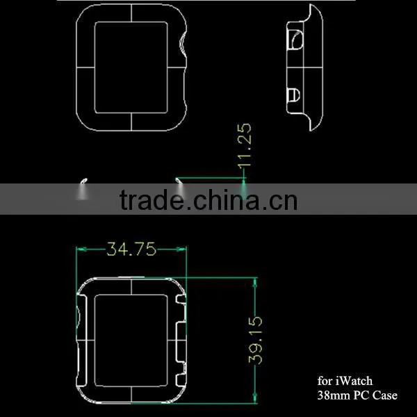 New Arrival 2015 Eco-friendly Crystal Clear Plastic Protective Case for iWatch 38mm and 42mm