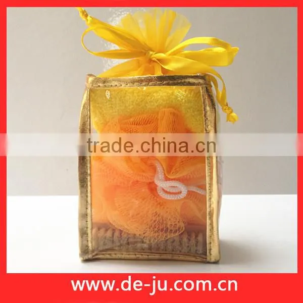 Glove Brush Sponge Flowers Travel Gift Hotel Bath Set