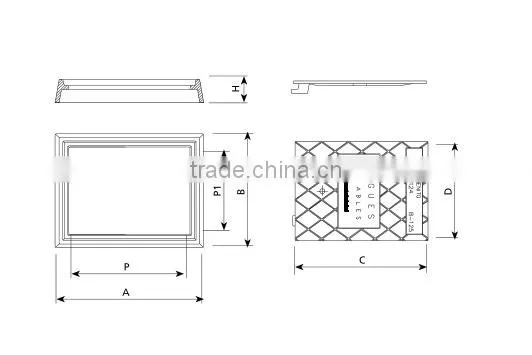 EN 1563 cast iron square cast iron Water meter boxes