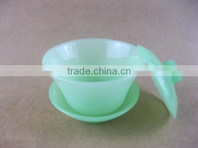 Jade expected of the glass cup glass cup with saucer , tableware , glass tea cup , glassware