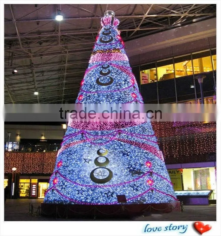SJ2017500124 10m outdoor xmas tree artificial lighting colorful christmas tree for christmas festival
