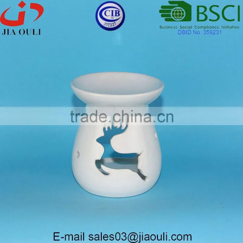 7.8cm Cheap small glazed Ceramic Essential oil burner different colors