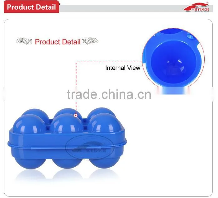 Plastic Camping 6 Egg Carrier