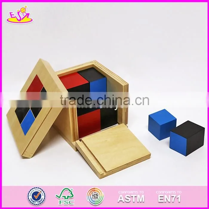 2017 New design educational blocks wooden montessori toddler materials W12F016