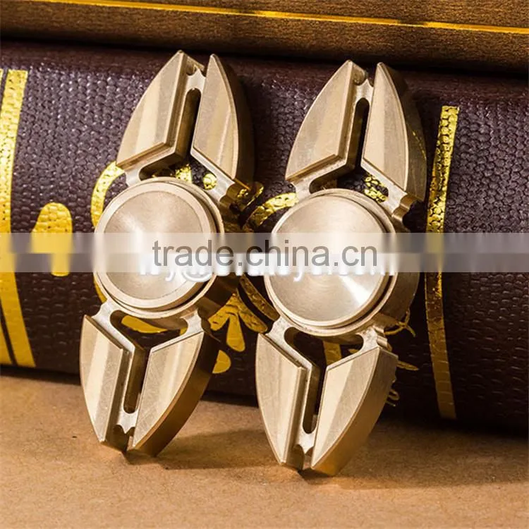 Customized metal hand crazy spinner toy copper brass fidget spinner bearing W01A243
