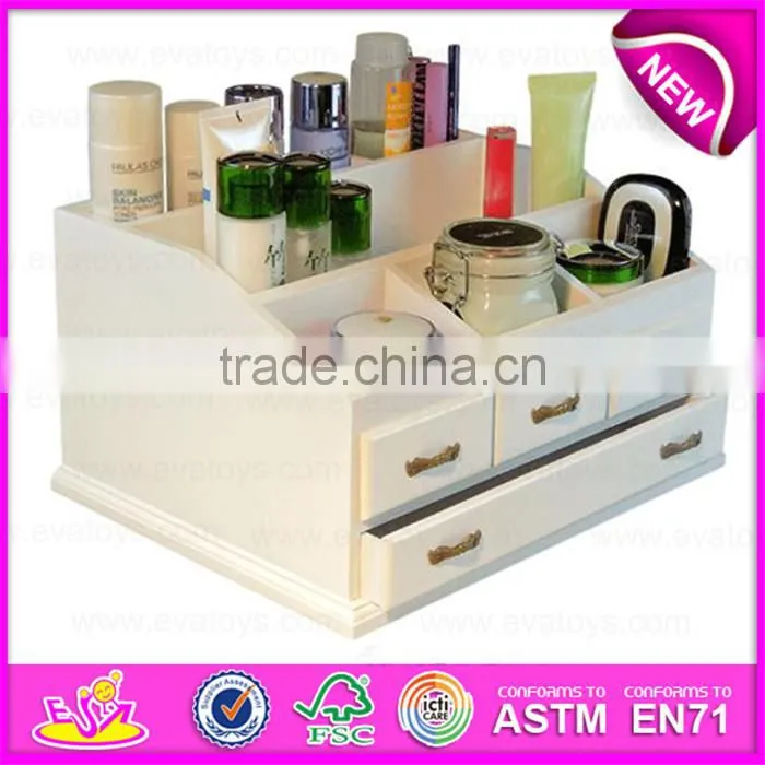 Beauty girl cosmetics wooden box,Wooden Cosmetic Storage Display Box,High-end Wooden Makeup Box W08C131