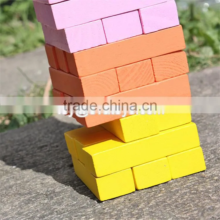Hot sale preschool children stacking wooden toy blocks intelligent kids wooden building toy blocks W13D133