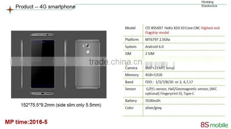 LTE8S5697 5.5" super high end cheap mobile phone wholesale