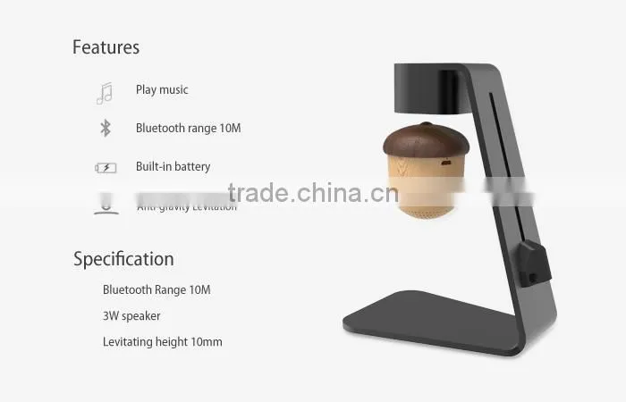 2017 New Design floating and spinning Levitation Bluetooth Wireless Speaker Floating