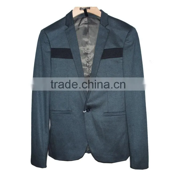GZY trendy cheap business slim fit men suit for black