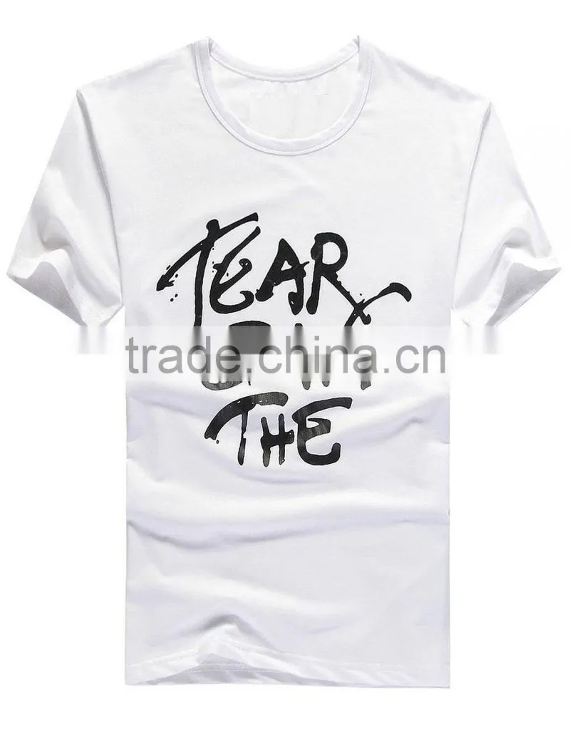 Top Quality Fashion Cheap Wholesale Cotton Men T Shirt Short Sleeve Round neck Custom Logo Printing