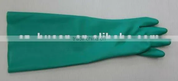CE Certifiled Nitrile gloves chlorinated outside gloves chemical resistant gloves