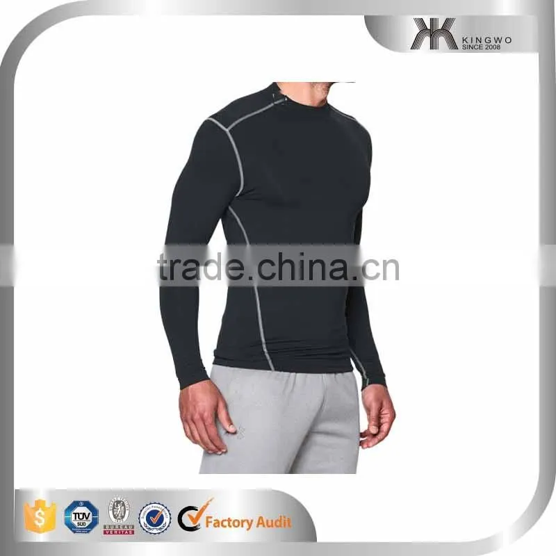 moisture wicking high quality gym wear for men designer polyester spandex fitness shirts