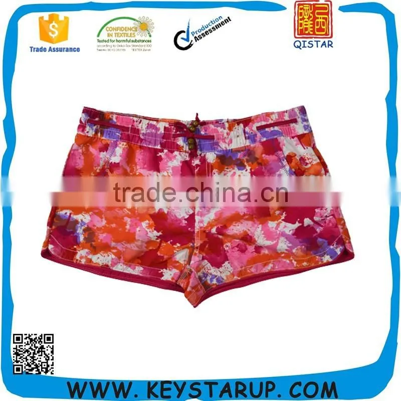 Fashion Side Pockets Denim Printed Board Shorts Denim Dye Shorts