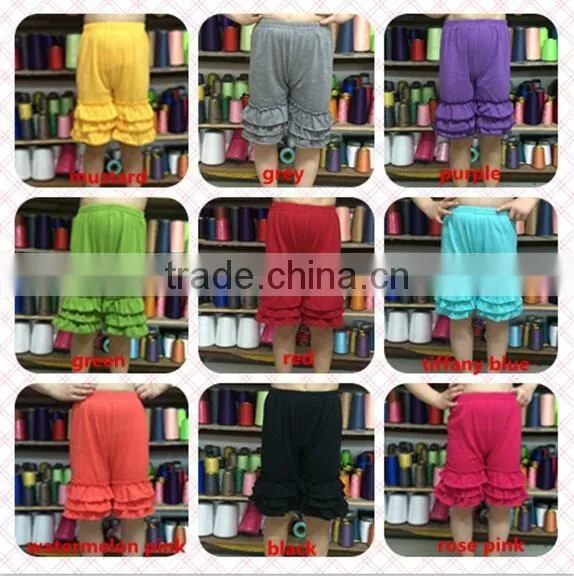 Baby girls icing shorts wholesale Children's Boutique Clothing Cotton Baby Girls Ruffle Shorts