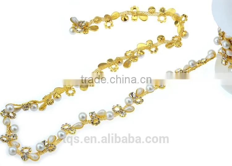 New Pearl&Rhinestone cup chain for Dresses, Bags, Shoeses Decoration