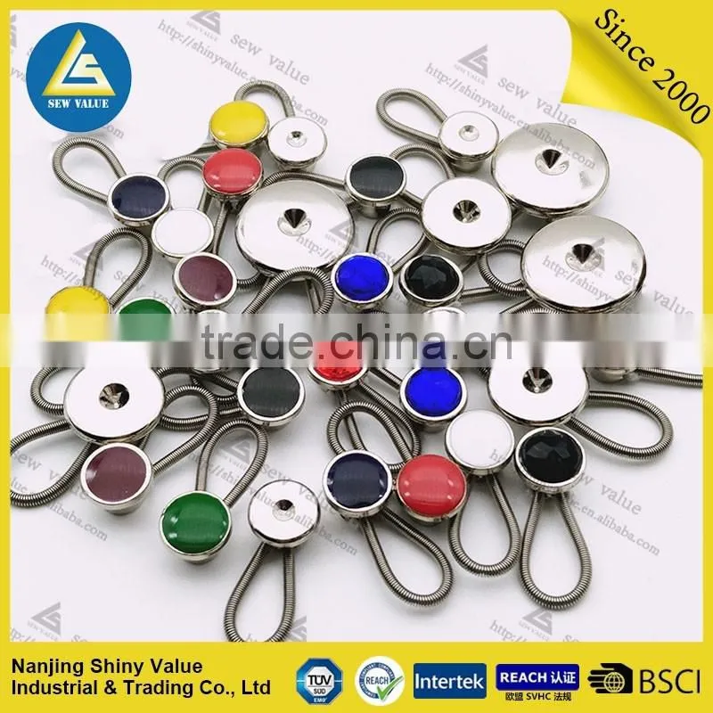 Designed for overweight metal button collar extenders in high tension with beautiful diamond decorated