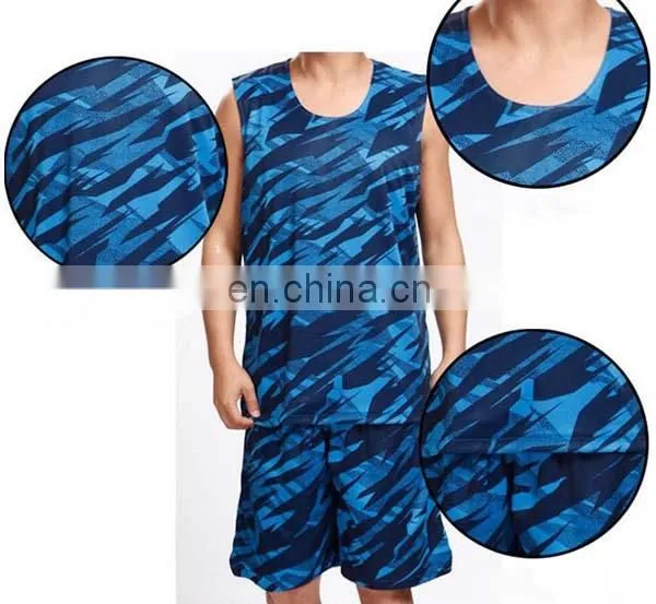 high quality polyester customized design camo basketball jersey