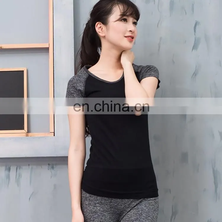 Women Trainning Exercise T-shirt Quick Dry Summer Running Fitness Gym Sports Yoga Sports Tops Short Sleeves Tee