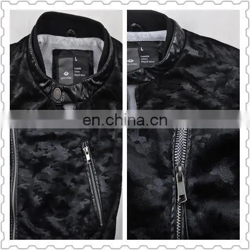 2015 lastest fashion handsome camouflage printed men's swede jacket