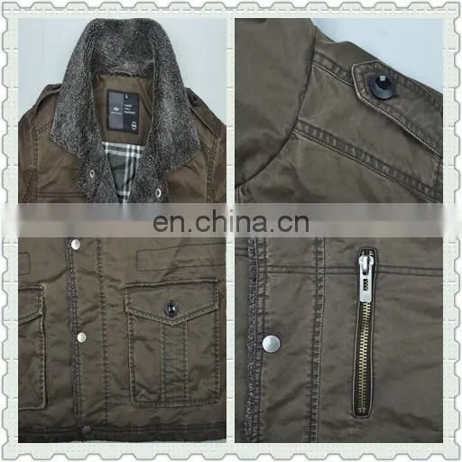 Latest Mens Winter Thick Padded Stylish Denim Jacket with Fur Collar
