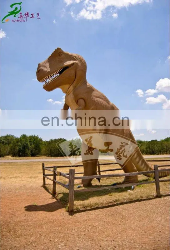 Outdoor equipment fiberglass life size dinosaurs model