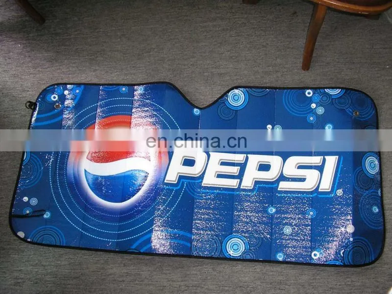 silver coated polyester foldable car window pop up sunshade