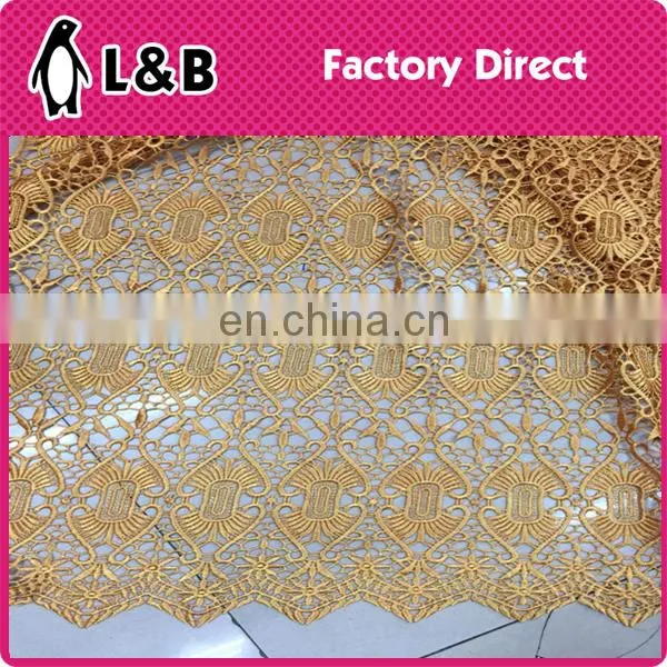 wholesale popular fashion embroidery chemical polyester lace fabric