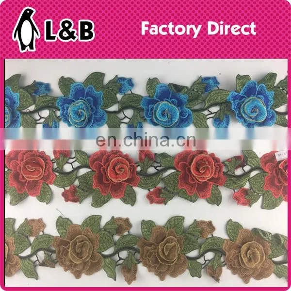 new design fashion embroidery flower lace